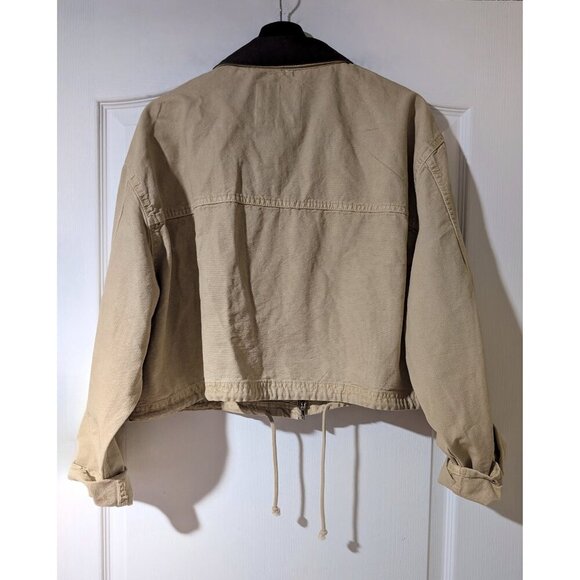 NEW Zara | Contrast Cropped Barn Jacket - Picture 3 of 12